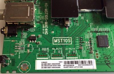 KIT DE TARJETAS PARA TV TCL / NUMERO DE PARTE MAIN 08-CS55CUN-OC411AA / 40-MST10S-MAE4HG / 08-MS10S01-MA200AA / MA300AA / V8-ST10K1-LF1V12 / T-CON 55.55T32.C28 / 5555T32C28 / FUENTE 08-L141WA2-PW220AB / 40-L141H4-PWG1CG / PANEL LVU550ND1L / MODELO 55S405 - Imagen 2